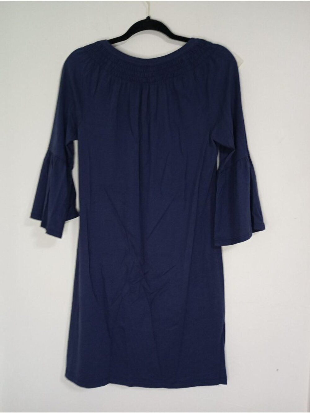 Lilly Pulitzer Womens Navy Blue Pima Cotton Bell Sleeve Tunic Dress Size Small - Picture 10 of 10